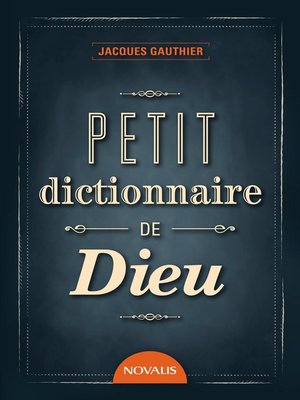 cover image of Petit dictionnaire de Dieu